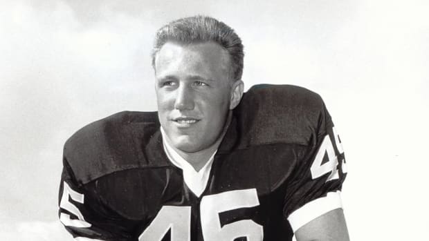 A posed photo of former Wisconsin Badger Carl Silvestri